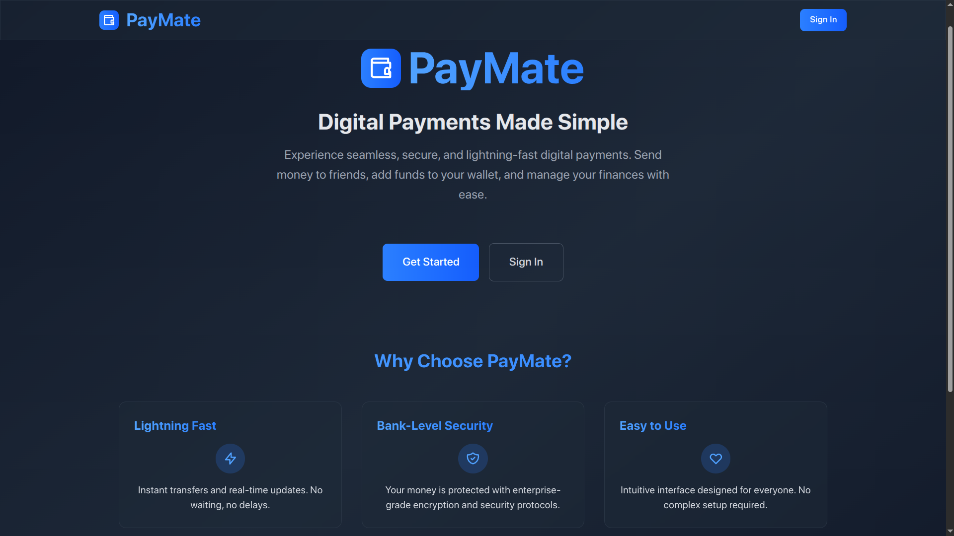 PayMate - Payments & Wallet App